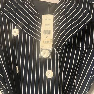 Ralph Lauren Navy and White Striped Blazer